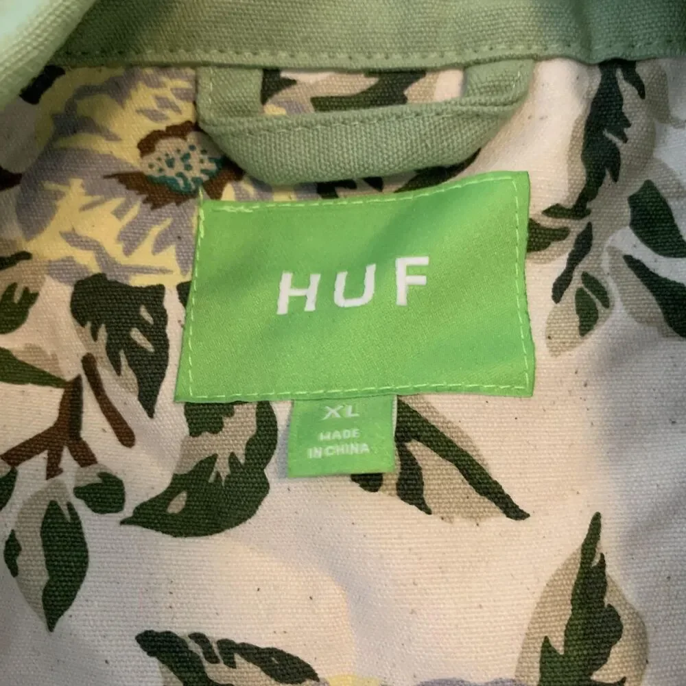 HUF Floral Chore Coat Jacket & Pants Set Mens XL/38 White Grafton Boyd‎ Skater